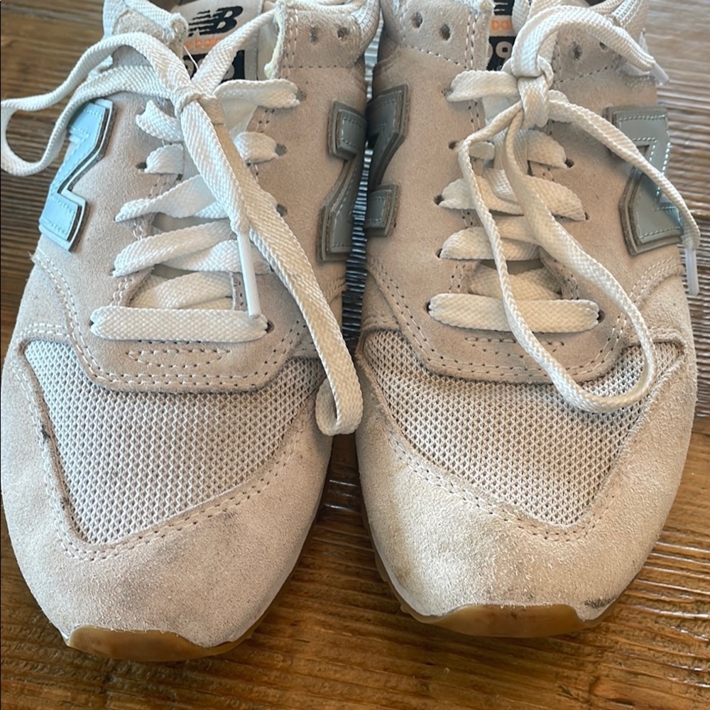 New Balance Tan and Blue Athletic Sneakers - Picture 7 of 7